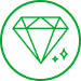 Icon off a green diamond depicting cross-industry